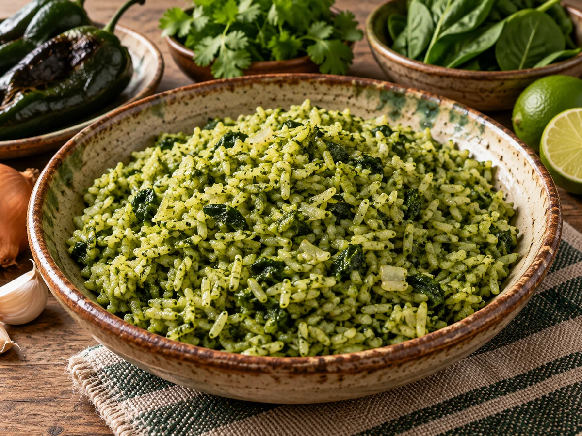 Arroz verde, mexikanska rätt från Behnaz kök