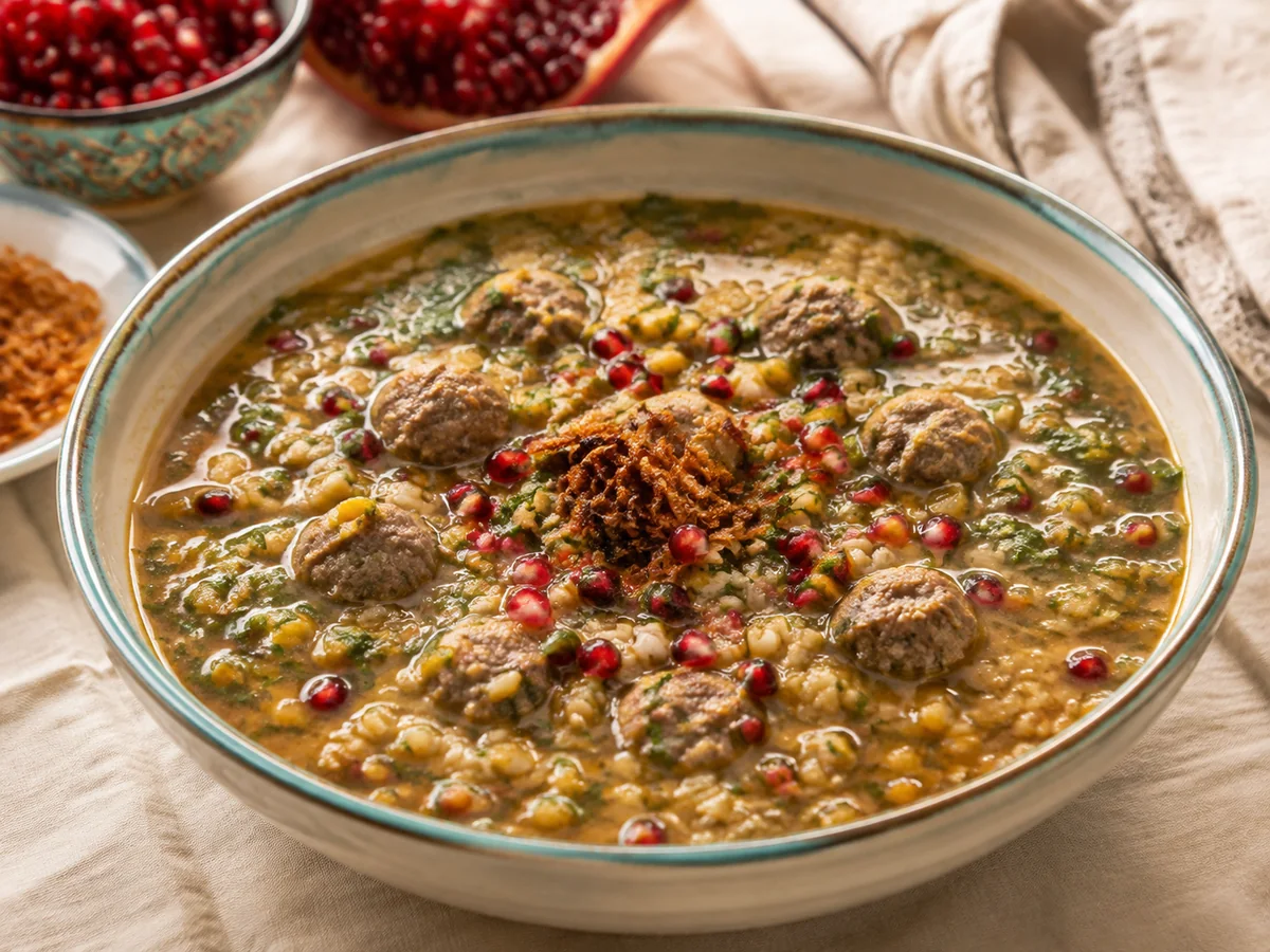 Ash-e anar, persiska rätt från Behnaz kök
