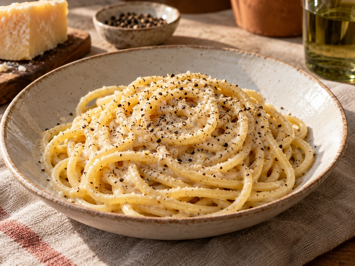 Cacio e pepe, italienska rätt från Behnaz kök