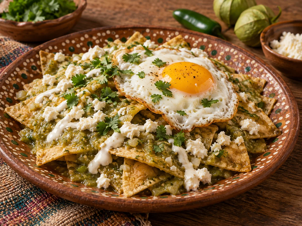 Chilaquiles verdes, mexikanska rätt från Behnaz kök