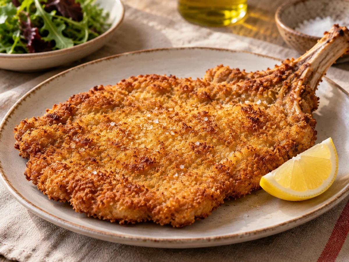 Cotoletta alla milanese, italienska rätt från Behnaz kök