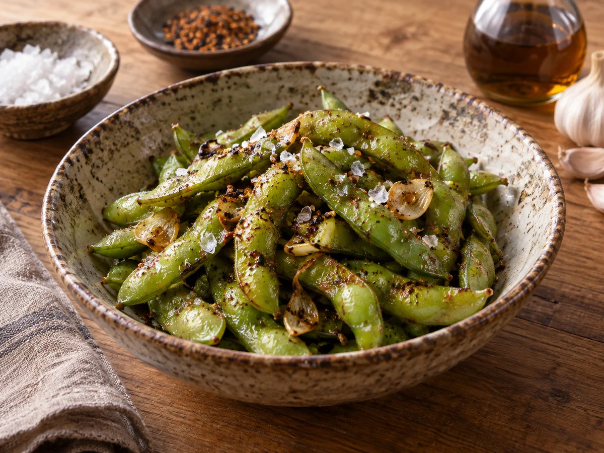 Edamame, japanska rätt från Behnaz kök