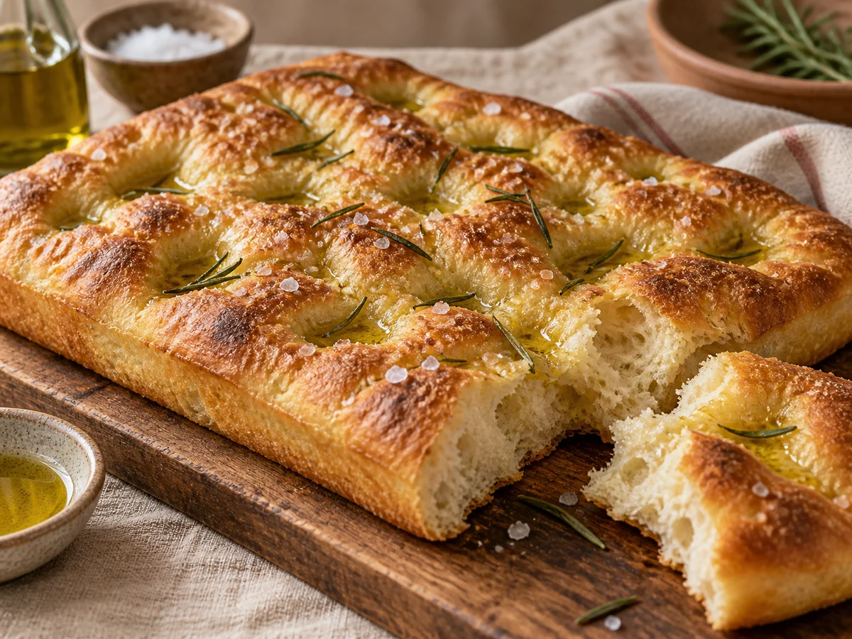 Focaccia, italienska rätt från Behnaz kök