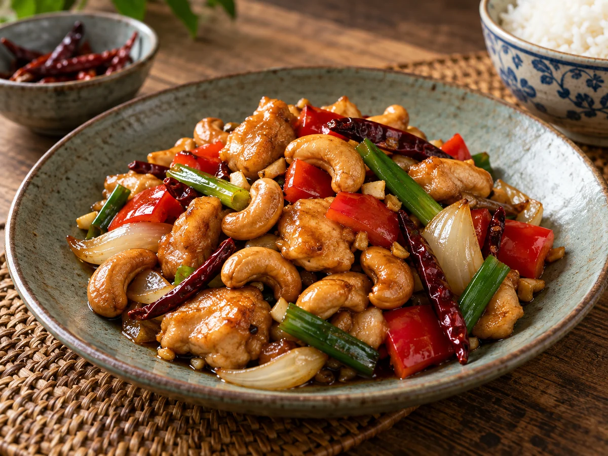 Kyckling med cashewnötter, thailändska rätt från Behnaz kök