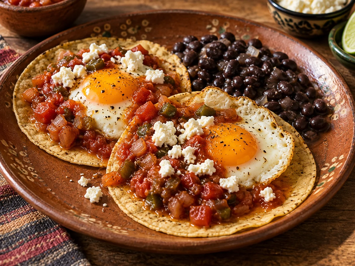 Huevos rancheros, mexikanska rätt från Behnaz kök