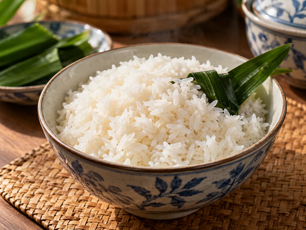 Kokt jasminris, thailändska rätt från Behnaz kök