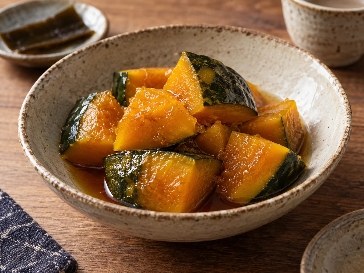 Kabocha no nimono, japanska rätt från Behnaz kök