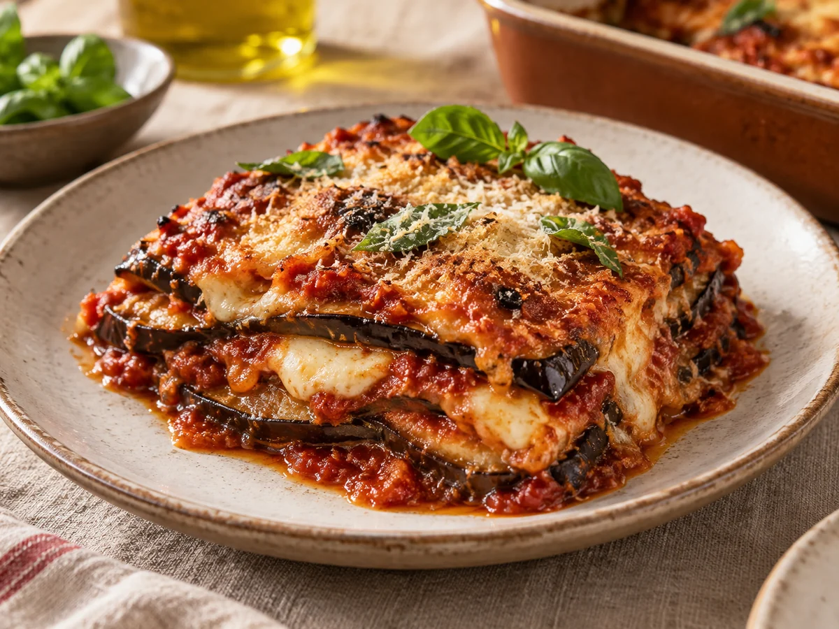 Melanzane alla parmigiana, italienska rätt från Behnaz kök