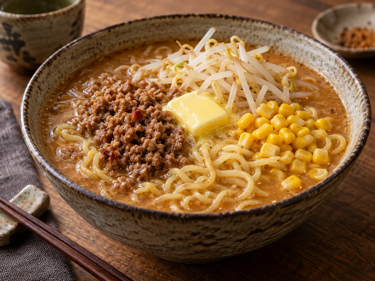 Miso ramen, japanska rätt från Behnaz kök