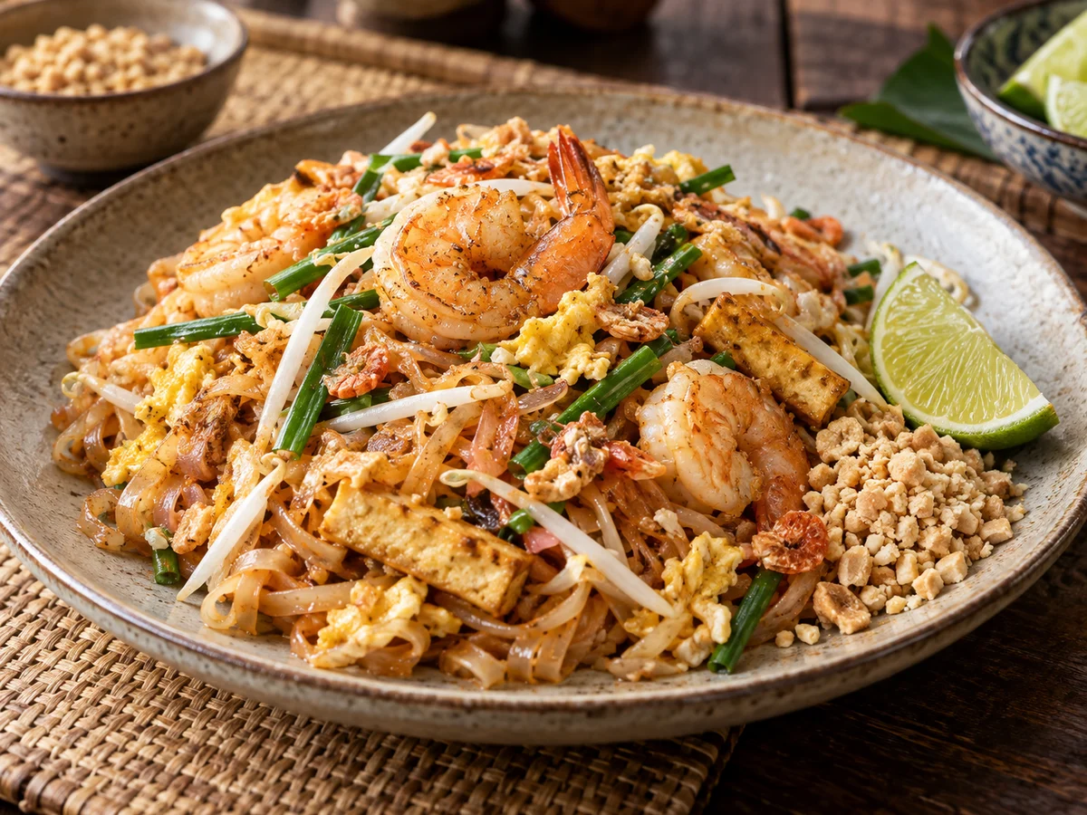 Pad thai, thailändska rätt från Behnaz kök