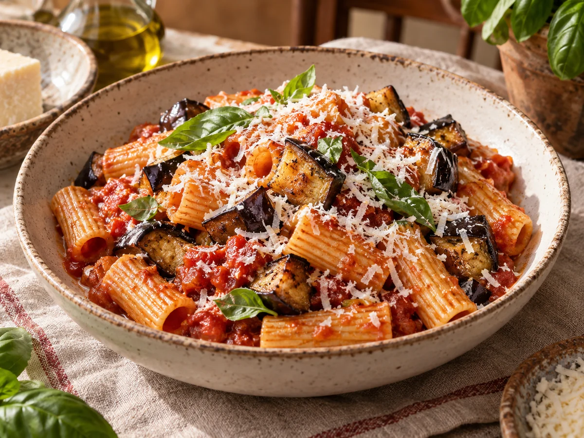 Pasta alla norma, italienska rätt från Behnaz kök