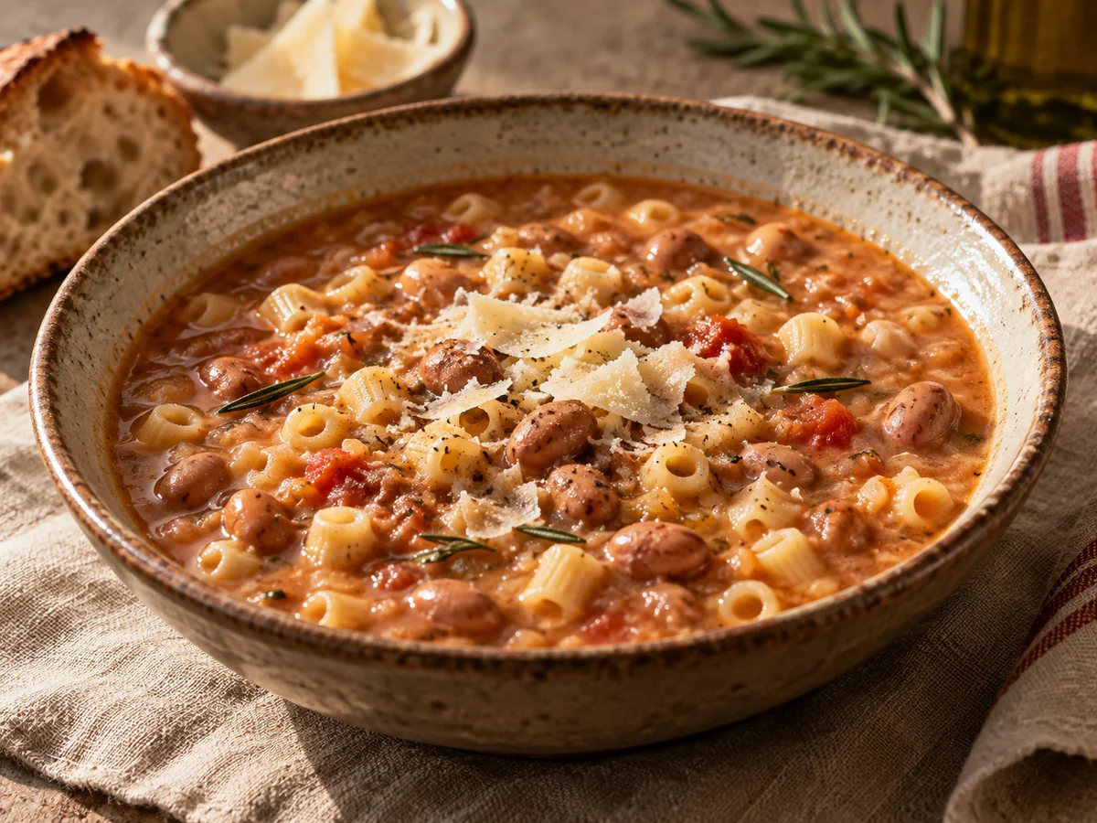 Pasta e fagioli, italienska rätt från Behnaz kök