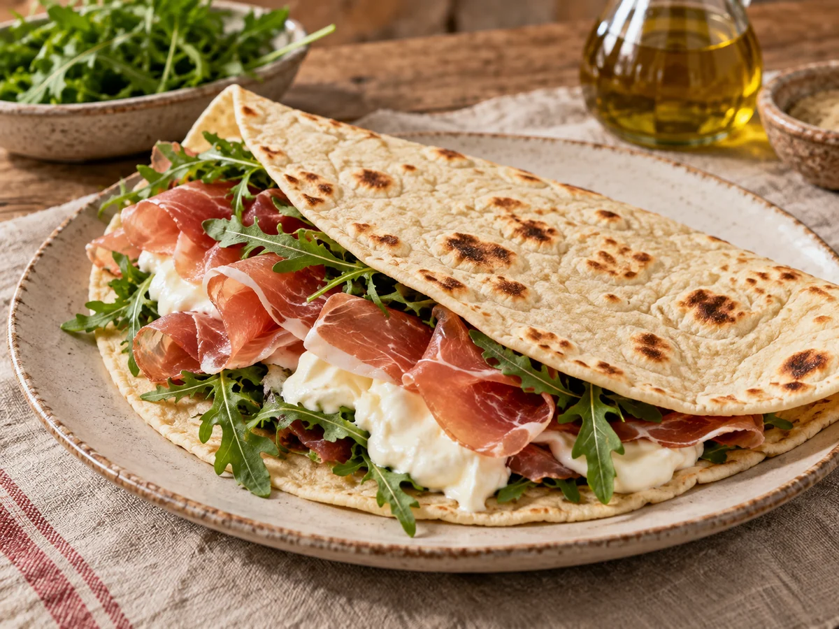 Piadina romagnola, italienska rätt från Behnaz kök
