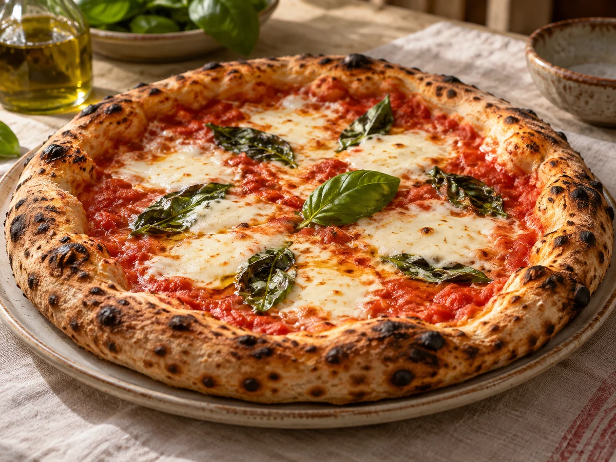 Pizza margherita, italienska rätt från Behnaz kök