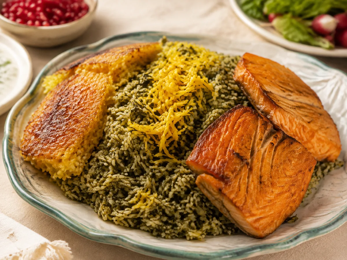 Sabzi polo ba mahi, persiska rätt från Behnaz kök