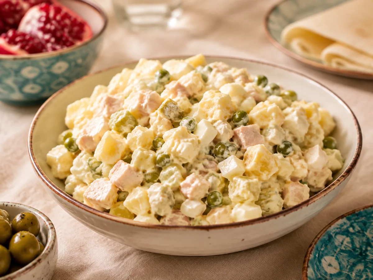 Salad olivieh, persiska rätt från Behnaz kök