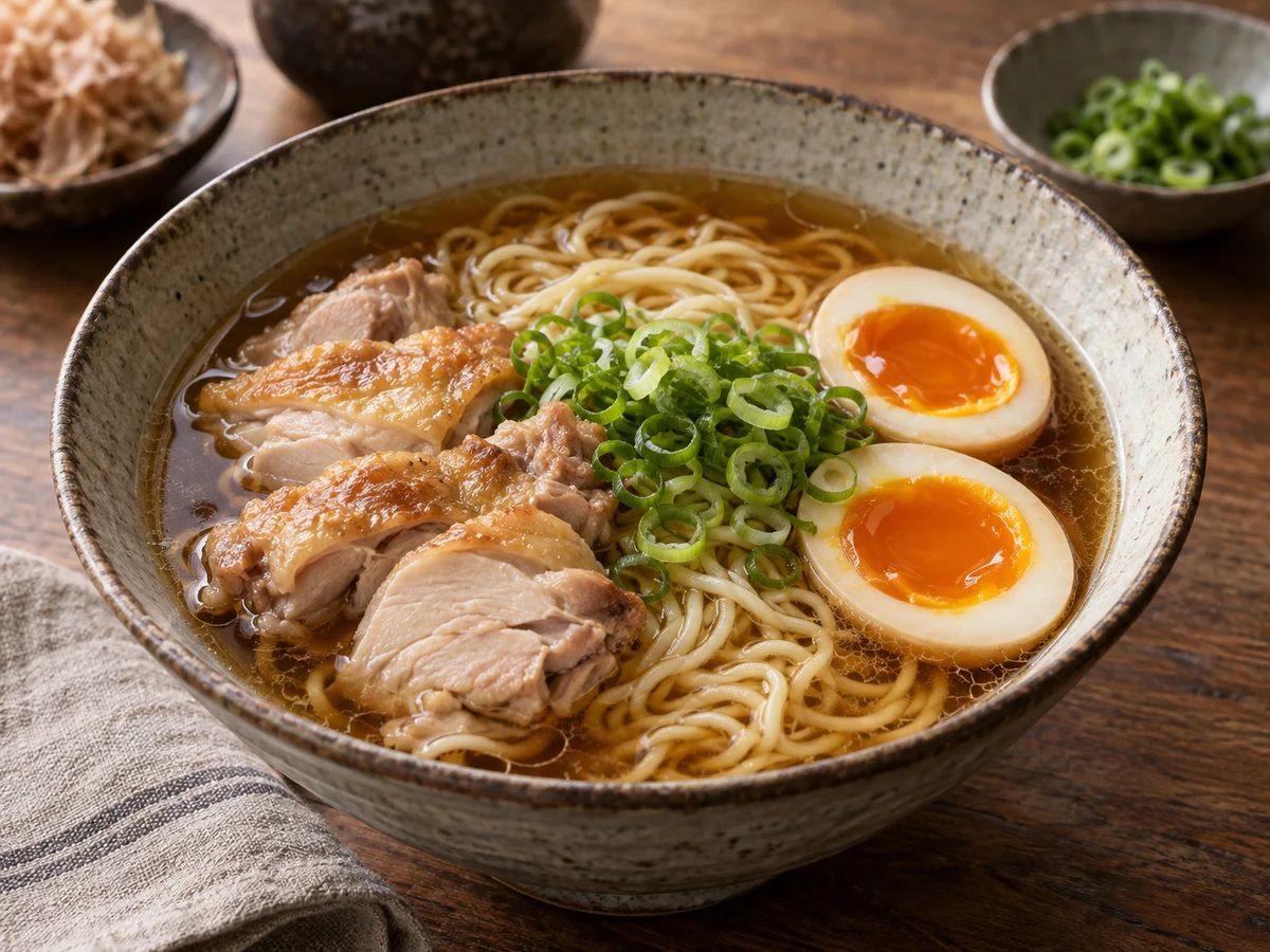 Shoyu ramen, japanska rätt från Behnaz kök
