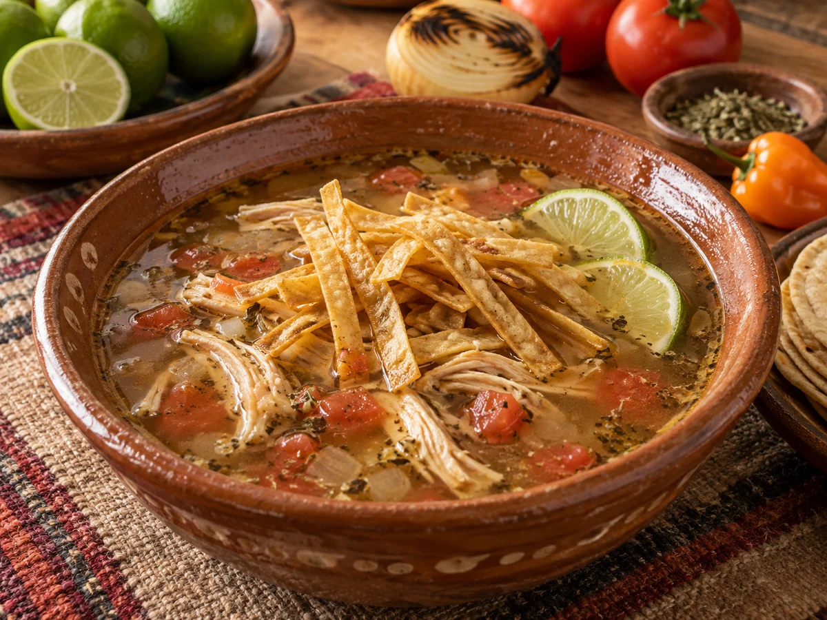 Sopa de lima, mexikanska rätt från Behnaz kök