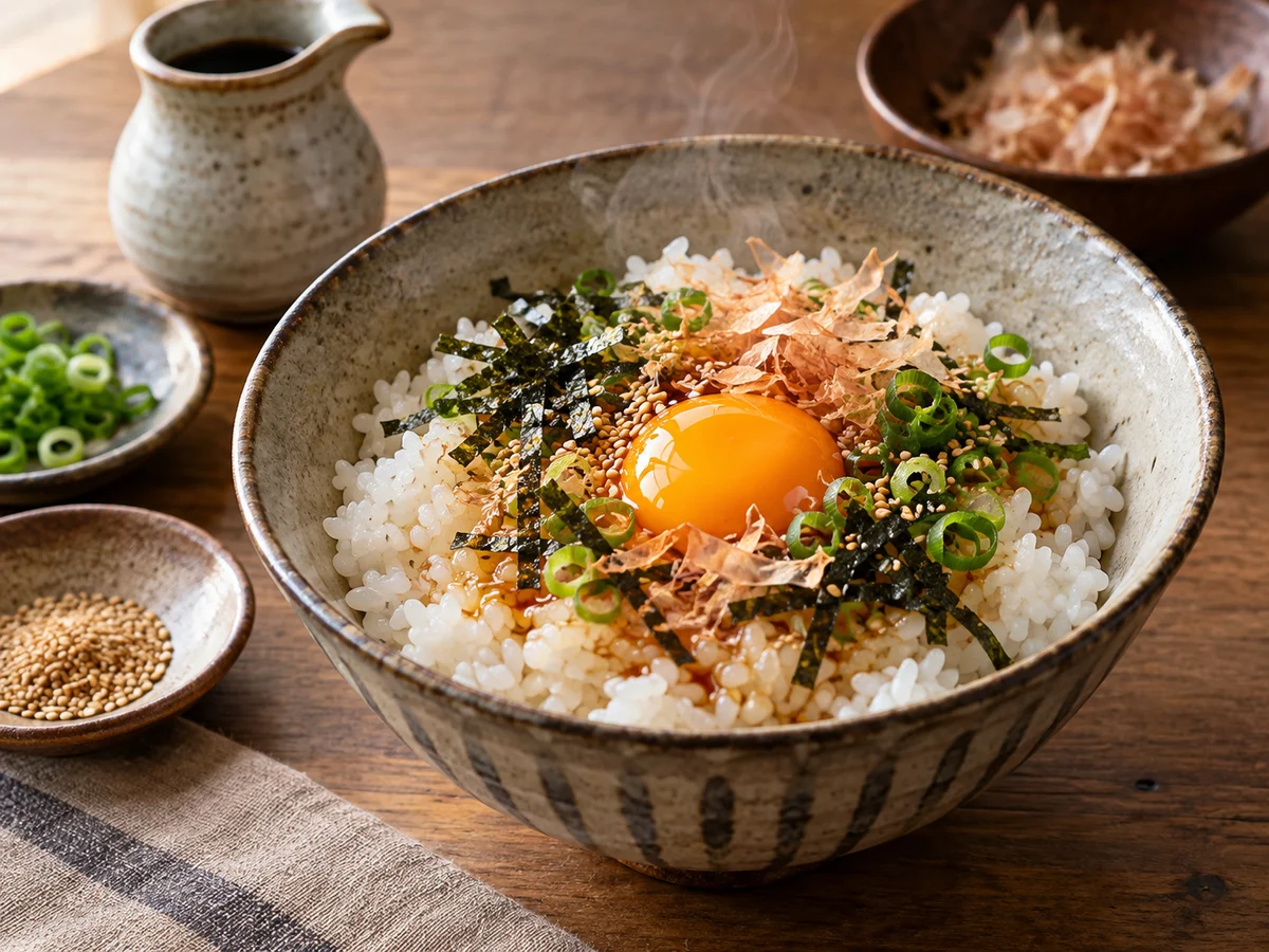 Tamago kake gohan, japanska rätt från Behnaz kök