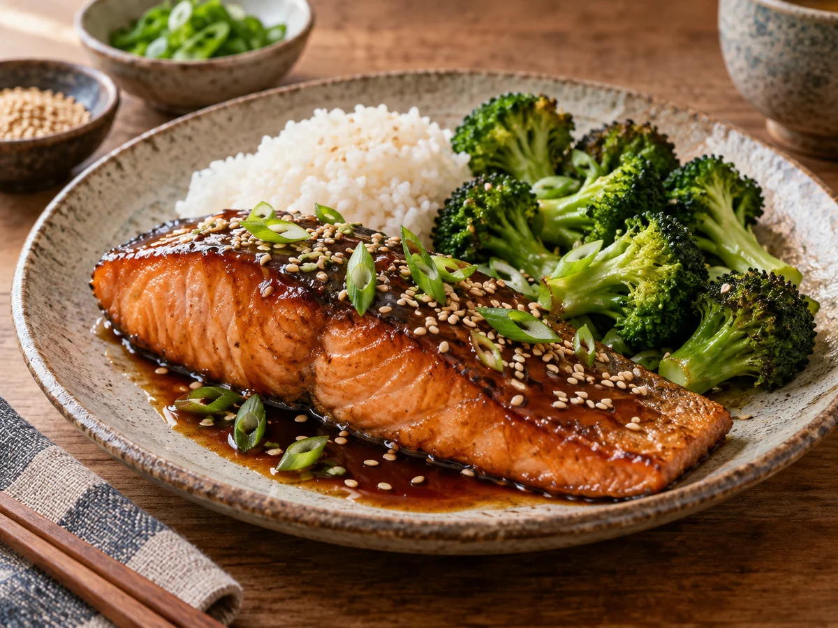 Teriyaki-lax, japanska rätt från Behnaz kök