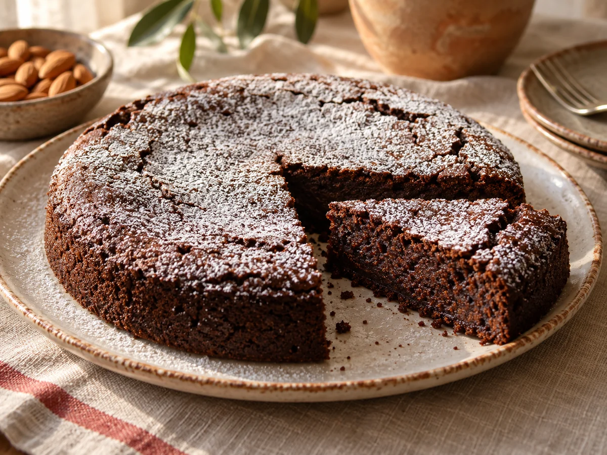 Torta caprese, italienska rätt från Behnaz kök