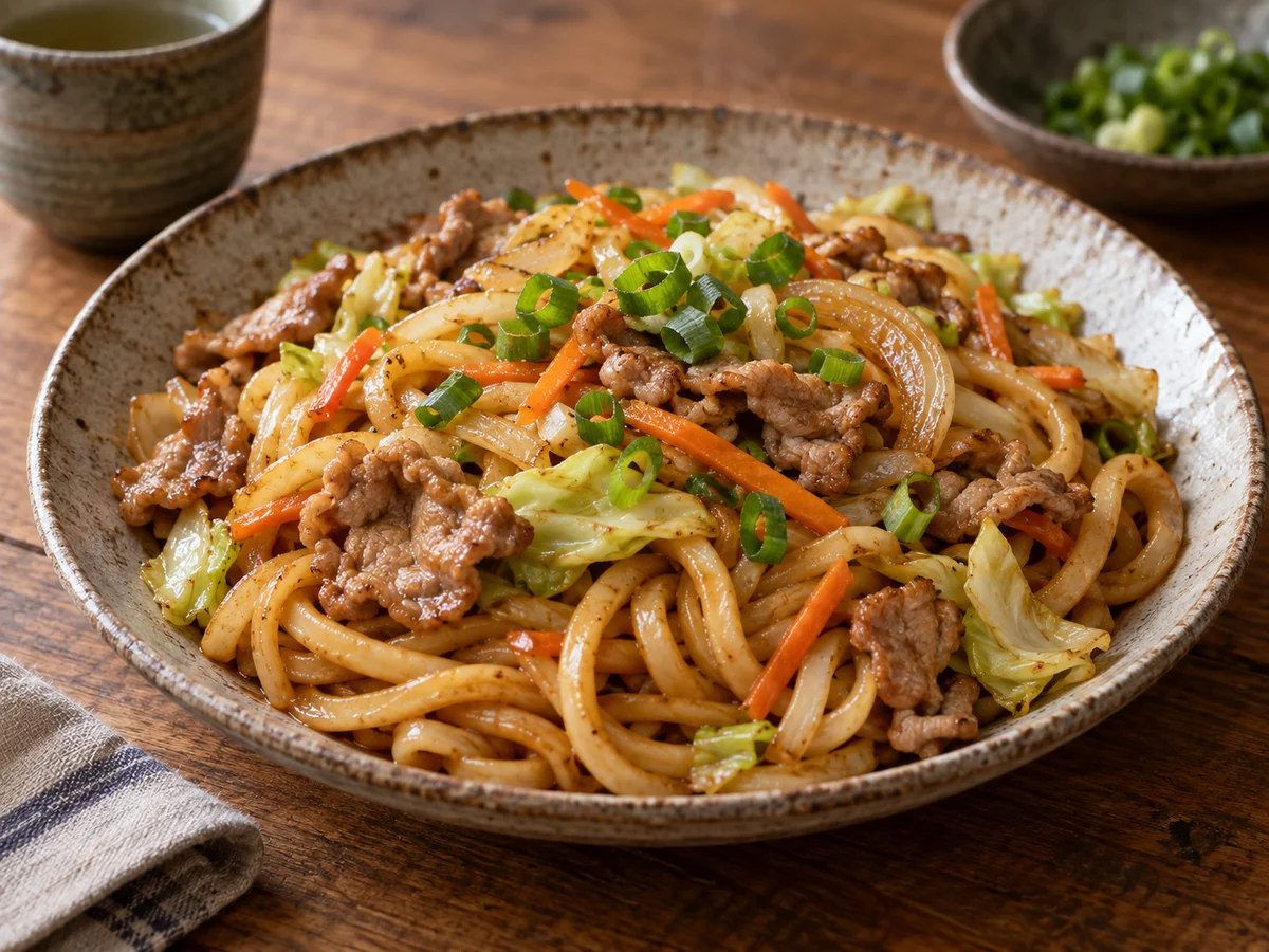 Yaki udon, japanska rätt från Behnaz kök