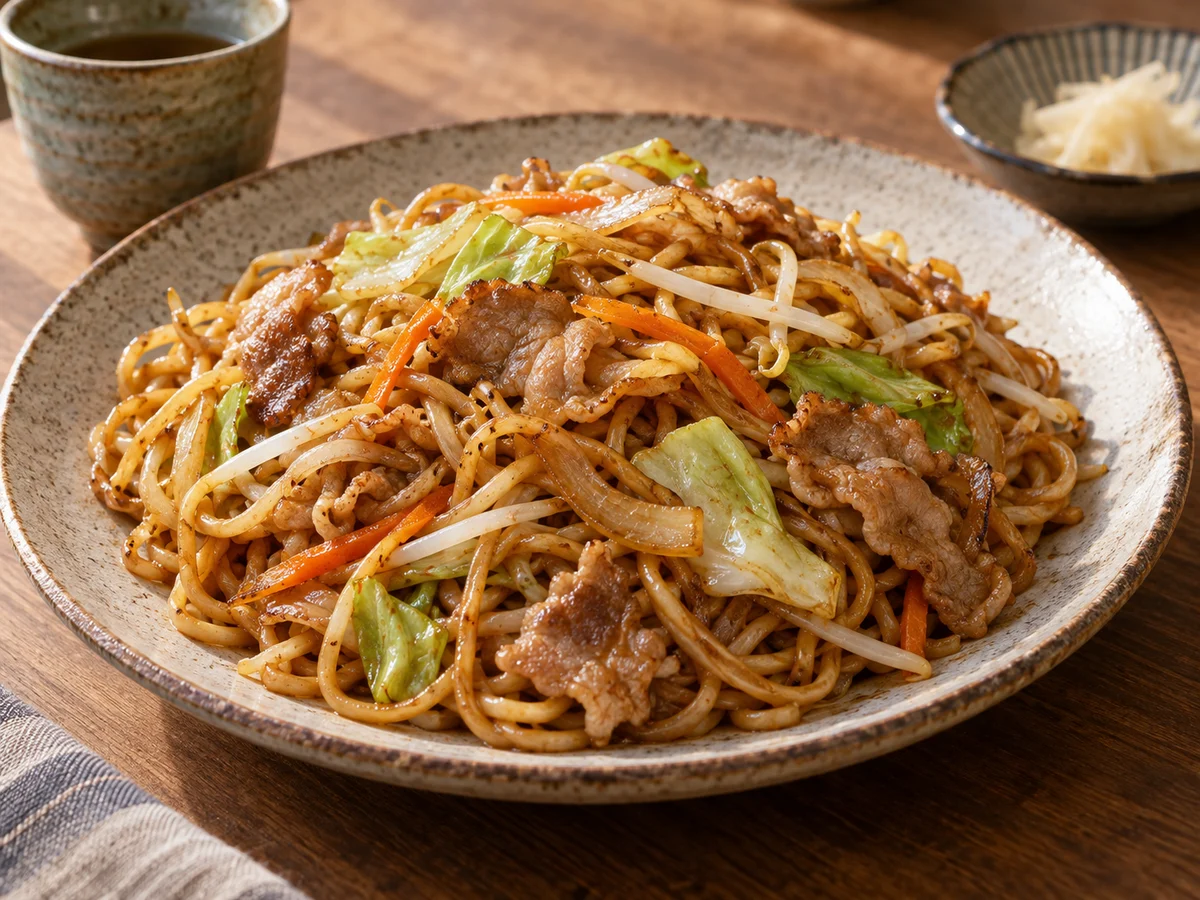 Yakisoba, japanska rätt från Behnaz kök